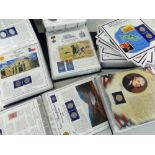 SIX AMERICAN POSTAL COMMEMORATIVE SOCIETY FOLDERS OF COMMEMORATIVE COINS including The United States