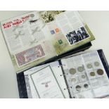 LONDON MINT OFFICE PRESENTATION WWII COLLECTION OF BANK NOTES, STAMPS & COINS without a box and