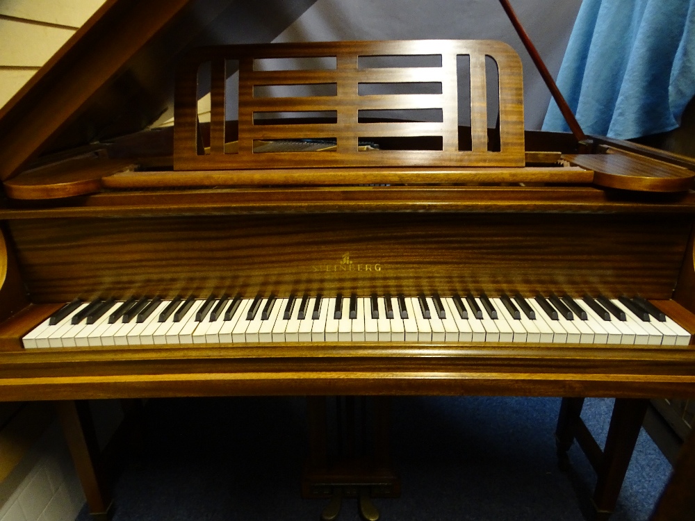 STEINBERG BABY GRAND PIANO, 99cms H, 146.5cms W, 144cms overall Length