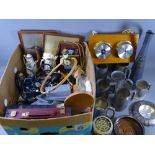 MIXED COLLECTABLES & METALWARE including stethoscopes, pewter and EPNS ware ETC