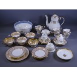 AYNSLEY BELMONT FIFTEEN PIECE COFFEE SET, Wedgwood Susie Cooper Glenmist bowl with a mixed