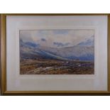 EDWARD ARDEN watercolour - 'Highland Mountain Scene with deer', signed lower left, 27.5 x 45.5cms