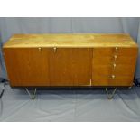 STAG MID-CENTURY 'S' RANGE SIDEBOARD by John and Sylvia Reid, twin cupboard doors with interior
