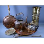 VINTAGE EPNS, brass and copperware, a quantity