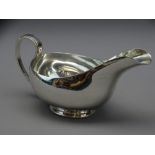 PLAIN OVAL SILVER CREAM JUG, 5.7ozs, Birmingham 1941 - AMENDED LOT & DESCRIPTION