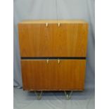STAG MID-CENTURY S RANGE CUPBOARD by John and Sylvia Reid, two-part with twin cupboard doors and