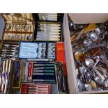 CASED & LOOSE EPNS & OTHER CUTLERY, a good mixed quantity