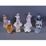 COALPORT & OTHER LADY FIGURINES titled 'Lady Rose', 'The Garden Party', 'Lady Grace', 'Summer