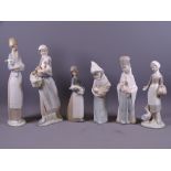 LLADRO - six figurines of various scenes