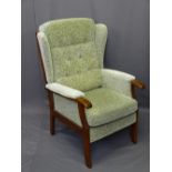 JOYNSON HOLLAND LABELLED MODERN WING BACK EASY CHAIR