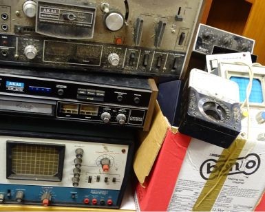 AKAI RECORDING and other radio monitoring equipment, to include a CR-81D eight track stereo