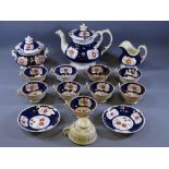 GAUDY WELSH FLORETTE - approximately 15 pieces of teaware including teapot, sugar and cream