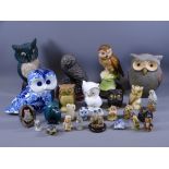 ORNAMENTAL OWLS, an assortment