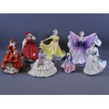 DOULTON LADY FIGURINES X 7 including 'Ninette' HN2379, 'Top 'O The Hill' HN1834, 'Isadora'