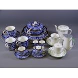 CROWN DERBY LILY, approximately 20 pieces of tea/breakfastware (condition variable) and a 9 piece