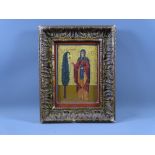 FRAMED HAND PAINTED RELIGIOUS ICON, 17 x 12cms