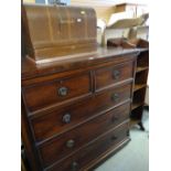 ASSORTED OCCASIONAL FURNITURE including Victorian five-drawer chest, Singer sewing machine, pair