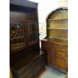 REPRODUCTION JACOBEAN-STYLE CABINET & SIMILAR DRESSER (2)