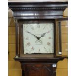 EARLY 19TH CENTURY WELSH OAK 30-HOUR LONGCASE CLOCK, 12-inch enamelled Roman and Arabic dial with