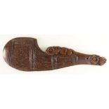 MAORI CARVED 'WAHAIKA' HAND CLUB, 42cms long