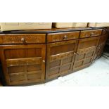 MODERN REPRODUCTION JACOBEAN-STYLE ELM SIDEBOARD, 183cms wide