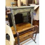 INDIAN HARDWOOD TELEVISION STAND, painting side table and towel rack (3)