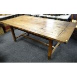 18TH CENTURY OAK REFECTORY TABLE, believed French, provincial, 186 x 99cms Provenance: purchased