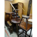 ASSORTED OCCASIONAL FURNITURE including nest of three tables, Edwardian circular table, Sutherland