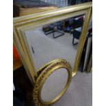 TWO GILT FRAMED WALL MIRRORS