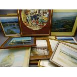 J E WILLIAMS & OTHERS watercolours, pictures and prints, a quantity