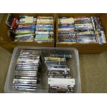 DVDs - a good quantity within two boxes and a plastic crate