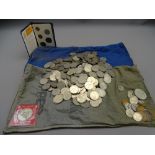 GOOD QUANTITY OF SILVER/NICKEL COINAGE, some pre-1950 but mainly later