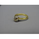 EIGHTEEN CARAT GOLD DIAMOND SOLITAIRE DRESS RING, 3.3grms gross, visual estimate of diamond 1