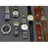 PARCEL OF EIGHT GENT'S WATCHES including two marked 'Rolex'
