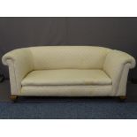 VINTAGE TWO SEATER SETTEE in modern upholstery with foldover arms, 64cms H, 172cms W, 58cms seat D