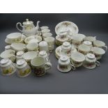 COLCLOUGH 'HEDGEROW' TEAWARE and Royal Albert 'Moss Rose' teaware