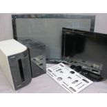 MODERN VISUAL ENTERTAINMENT GOODS, four items including a Panasonic flatscreen TV, a smaller LG