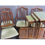 REPRODUCTION MAHOGANY FURNITURE, a parcel to include four side chairs (two plus two), a glass topped