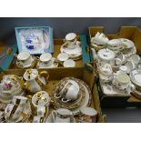 VINTAGE & LATER PART TEASETS, a mixed quantity including Royal Albert 'Old Country Roses' (six cups,