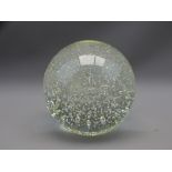 LARGE HEAVY VINTAGE CRYSTAL BALL of approx 15cms diameter