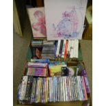 DVDs, MUSIC CDs & BIOGRAPHICAL BOOKS ETC
