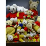 RUPERT THE BEAR SOFT TOY COLLECTABLES, mixed quantity