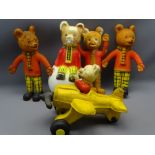 MIXED QUANTITY OF RUPERT THE BEAR COLLECTABLES to include vintage 'Bendys' and plastic figurines