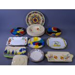ART DECO & OTHER DECORATIVE WALL PLATES ETC including a set of six Wedgwood/Bradford Exchange, Susie