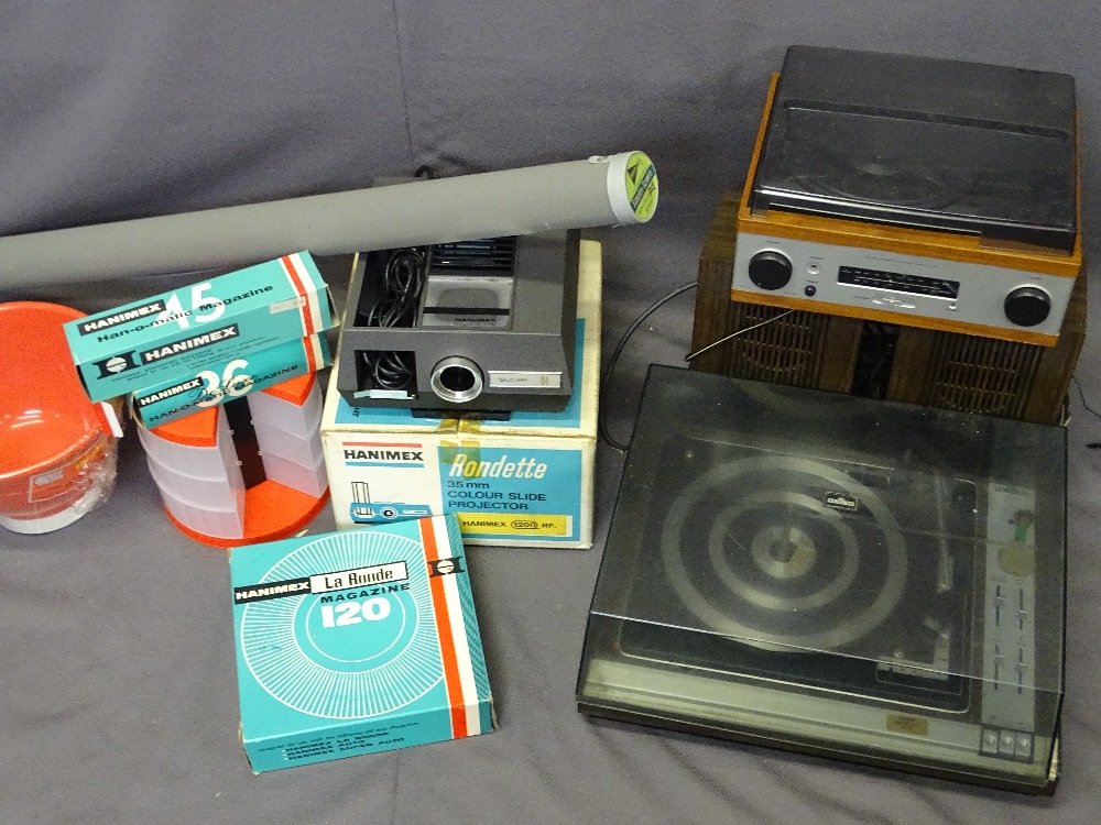 VINTAGE HIFI & CINE EQUIPMENT including a R G D EA35 turn table, Hanimex Rondet 1200RFQ1 colour