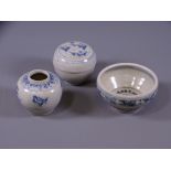 HOI AN HOARD VIETNAMESE CERAMICS, three items including an 8cms diameter bowl, a 5cms H vase,
