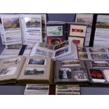 VINTAGE POSTCARD COLLECTION, nine various albums containing approximately seven hundred including
