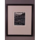 ANN LEWIS limited edition (10/20) woodcut print - entitled 'Dyffryn Ogwen', signed and dated 2003,