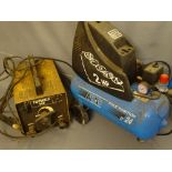POLE POSITION 24 AIR COMPRESSOR, two horse power and a Top Weld 140 arc welder E/T