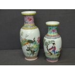 TWO REPRODUCTION ORIENTAL BALUSTER VASES